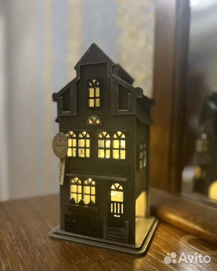 Светильник домик «ручная работа»