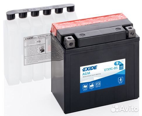 Аккумулятор Exide 9Ач прям. поляр. ETX9C-BS