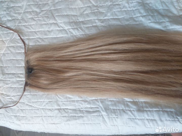 Волосы на заколках блонд 55 см