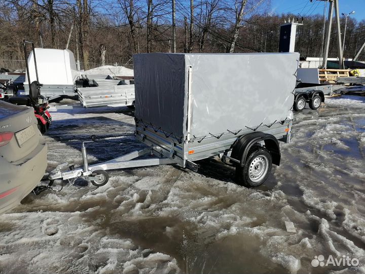 Прицеп одноосный с опорным колесом