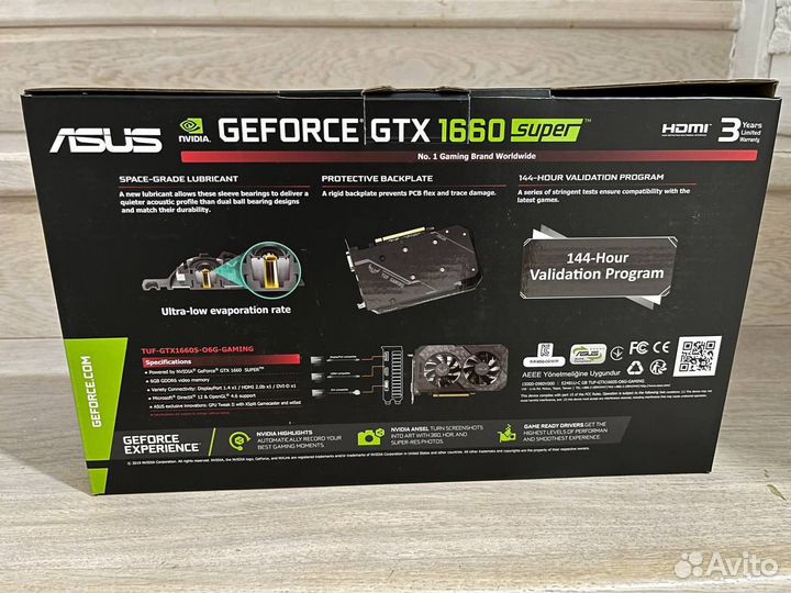Видеокарта gtx 1660 super 6 gb