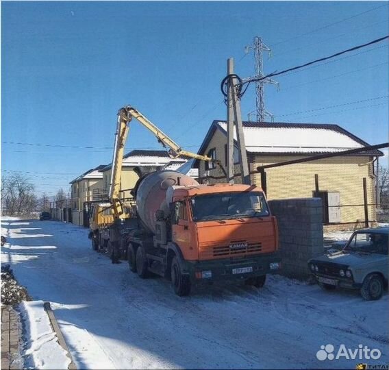 Доставка бетона миксером