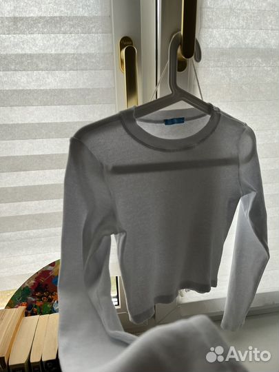 Лонгслив белый S