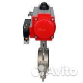 Затвор дисковый поворотный DN.ru WBV3232P-2W-Fb Ду50 Ру16, корпус - нержавеющая сталь 316L, диск - н