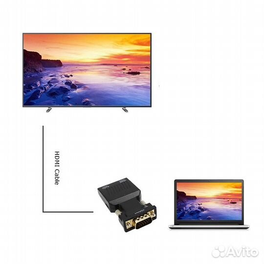 Переходник конвектор hdmi на VGA оптом/розницу