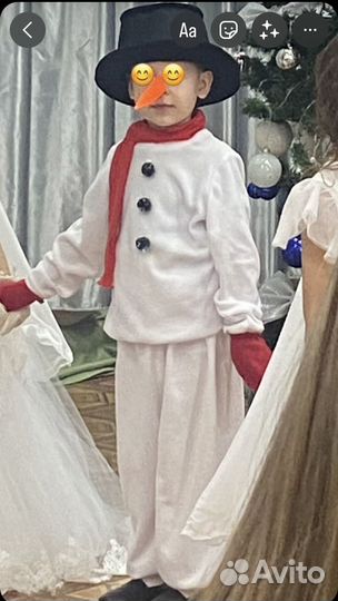 Новогодний костюм снеговика