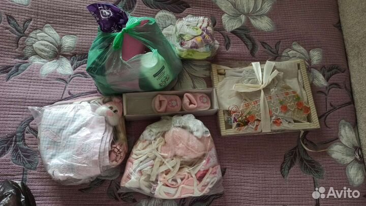 Одежда на девочку пакетом 0-6 мес