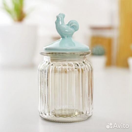 Банка для сыпучих продуктов с керамической крышкой