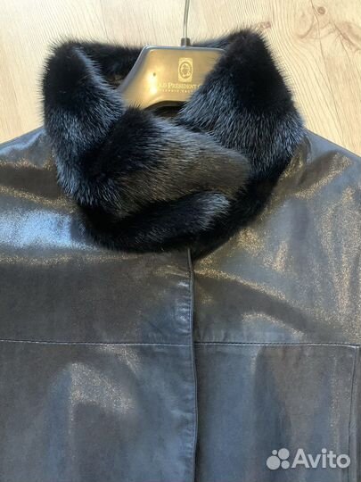 Плащ кожаный