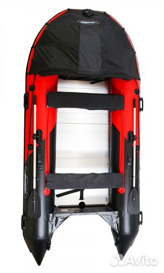 Надувная лодка gladiator D450AL красно/черный