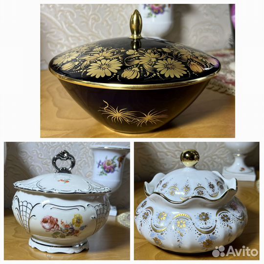 Бонбоньерки фарфоровые антиквариат