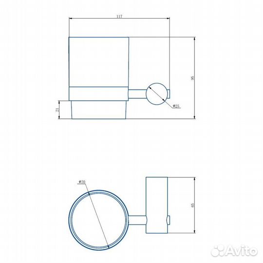 Стакан для ванной комнаты Haiba HB8406-7, черный