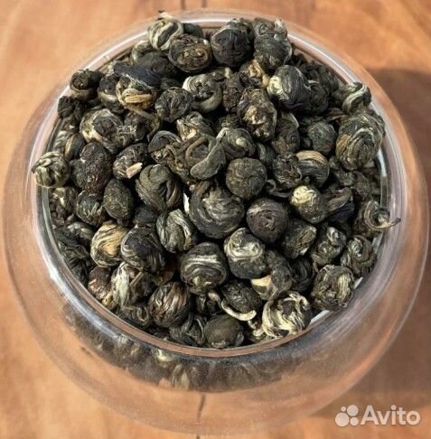 Жемчуг дракона с Жасмином, зеленый чай/ 50 гр