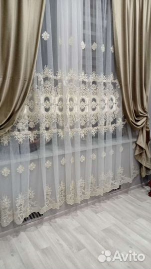 Шелковый бархат,цвет тауп/грибной.Тюль сетка