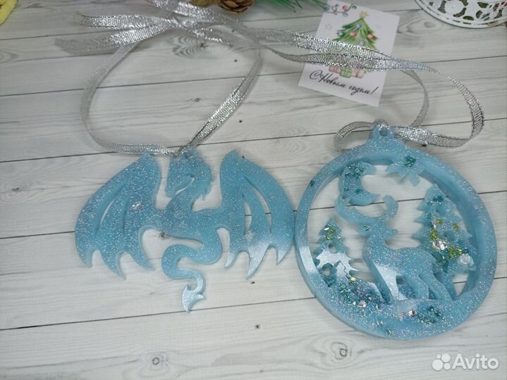 Новогодние игрушки из эпоксидной смолы. Доакон