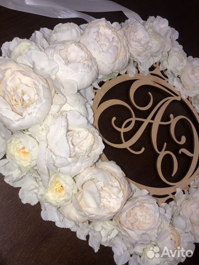 Сваденое украшение на машину буквами аэ