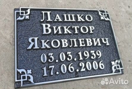 Буквы на памятник Ритуальные таблички из металла