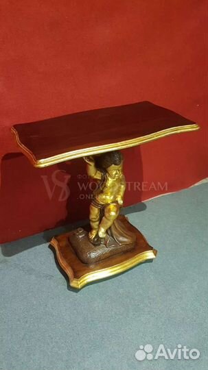 Стол консольный с путти. Винтаж. Подставка