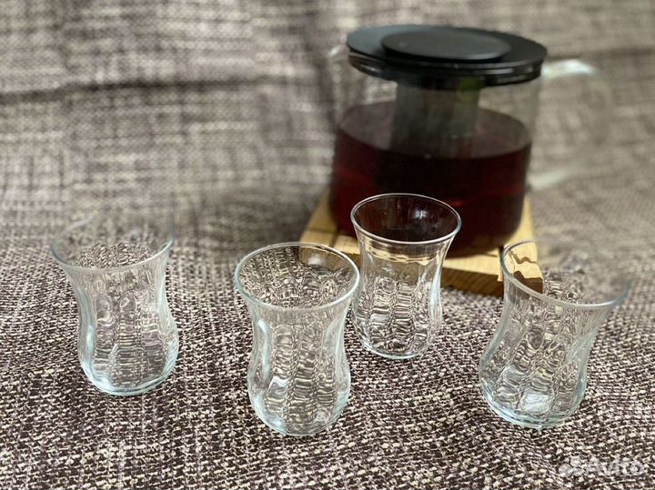 Турецкие Стаканы армуды набор 4 шт новые