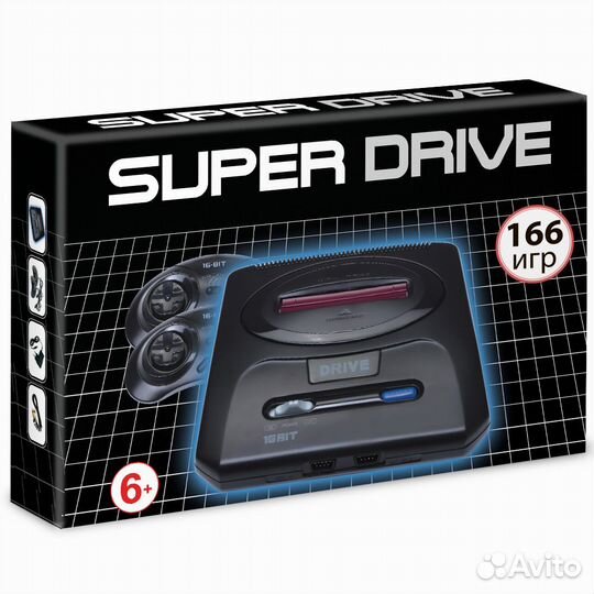 Игровая приставка 16bit SuperDrive Classic 166 игр