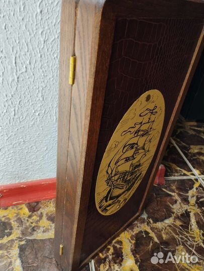 Нарды ручной работы дерево кожа Парусник Орёл