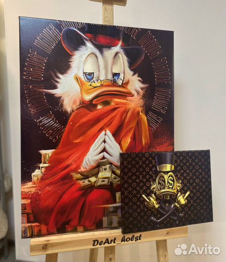 Современная картина на холсте скрудж макдак