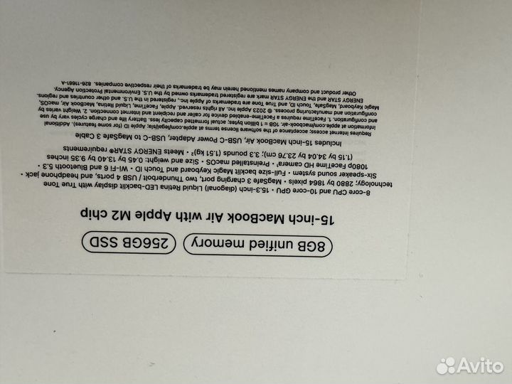 Macbook air 15 m2 8 256 starlight