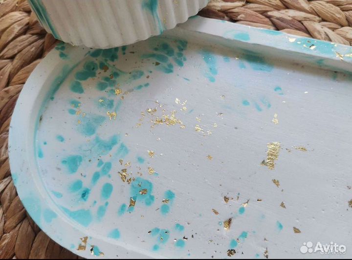 Новый декор из гипса, шкатулка поднос набором