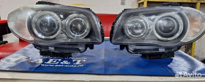 Передние фары на BMW e81, e82, e87