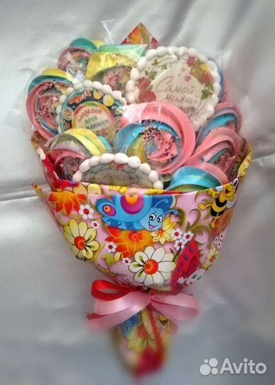 Букеты из безе, меренга на палочках