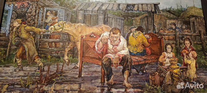 Картина маслом на картоне