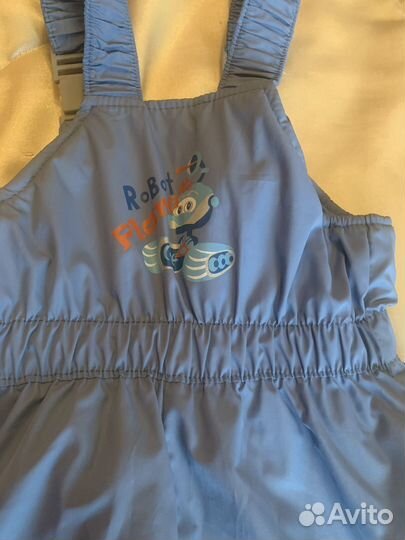 Зимние брюки полукомбинезон 74