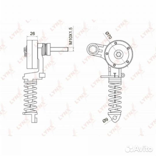 Lynxauto PT-3034 Ролик натяжной навесного оборудов