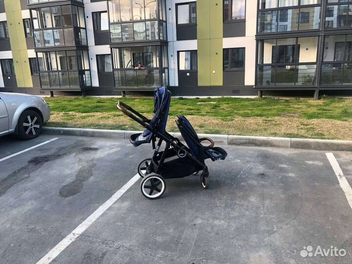 Прогулочная коляска для двойни бу