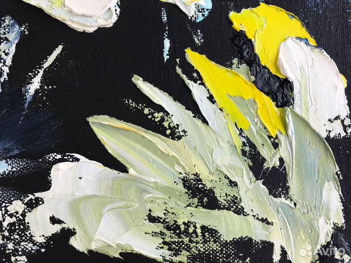 Картина ромашка Картина с цветами маслом на холсте