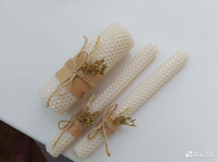 Свечи из вощины, семейный очаг