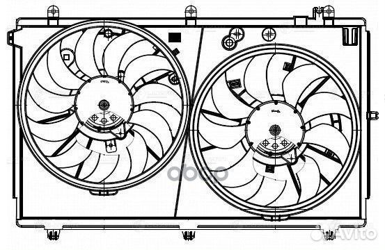 Крыльчатка с эл.мотором mitsubishi oulander (1