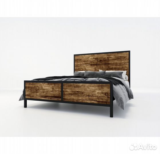 Кровать в стиле лофт