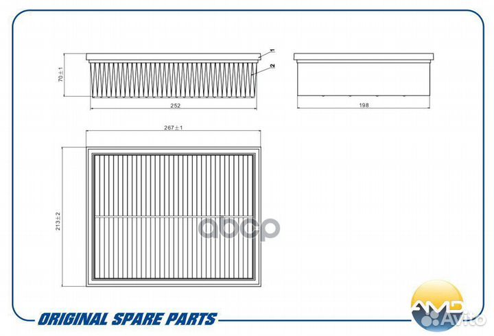 Фильтр воздушный amdfa717 AMD