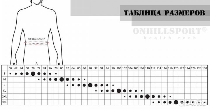 Пояс с карабином, 3 слоя, S, без логотипа