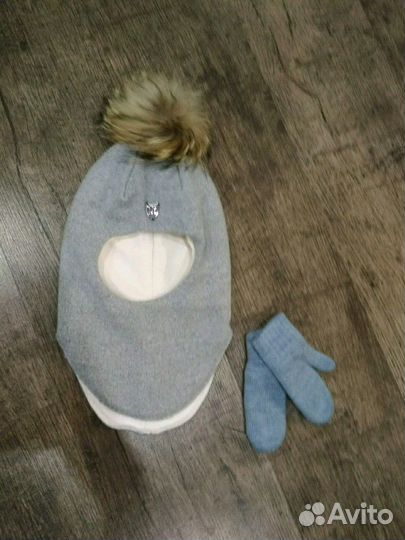 Шлем зимний, варежки