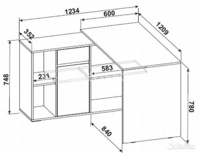 Стол компьютерный №12