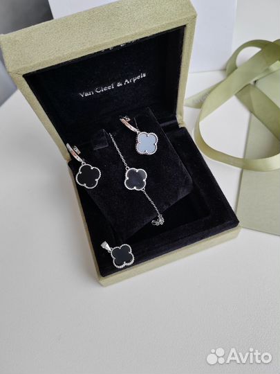 Комплект в стиле вaн клиф чёрный оникс