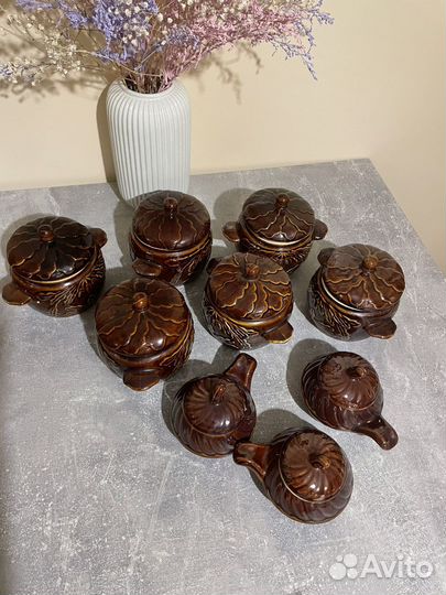 Горшок керамический для запекания 9 шт