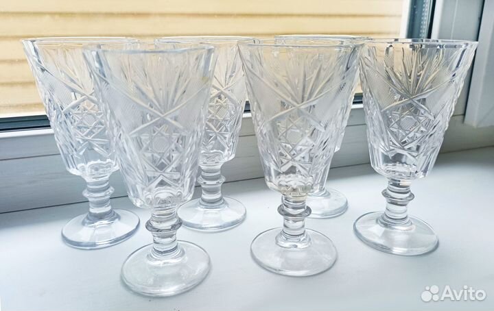 Фужеры бокалы стекло набор 6 штук