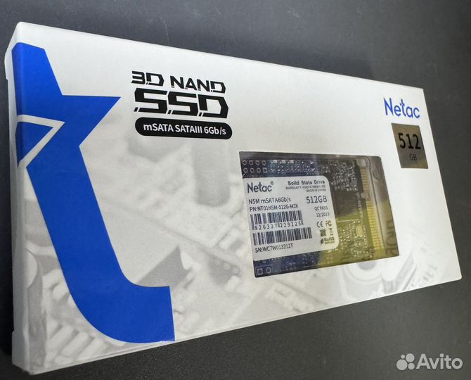 Внутренний SSD диск 512 гб N5M mSata 3D nand Netac