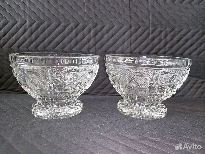 Ваза хрустальная СССР 2 штуки