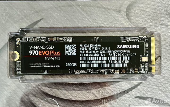 SSD M2 Nvme Samsung 970 Evo Plus 250Gb Копия