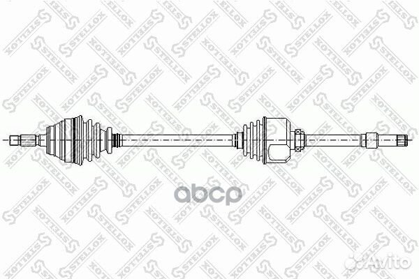 158 1003-SX привод правый 880mm, 21641 Peugeot