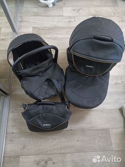 Детские коляски 3 в 1 из эко кожи